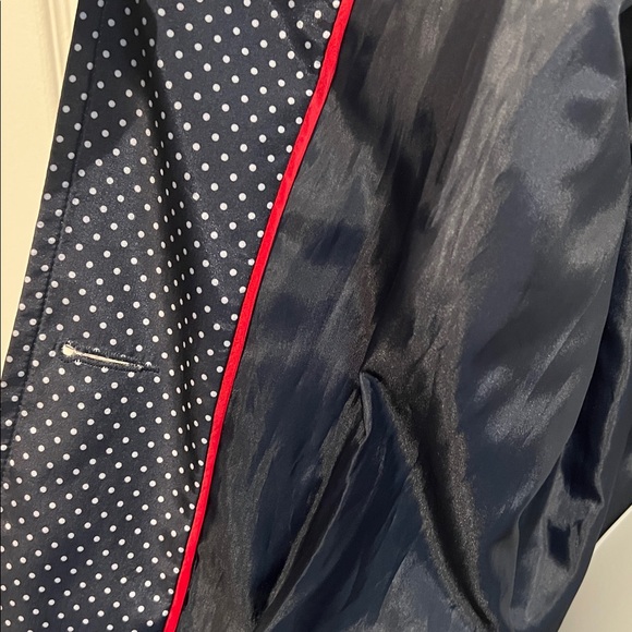 Novelti Navy/ White‎ Polka Dots Belted Water Repellent Lined Jacket Size 10 - Picture 13 of 15